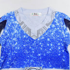 Girls Alien Dress Pom Poms and Headwear Fancy Outfit