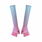 Girls Addison Zombies Cheerleader Costume Addison Cosplay Dress Gloves Pompoms Set