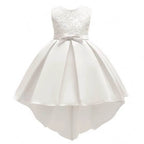 Flower Girl Dress Kids High Low Birthday Pageant Wedding Prom Special Occasion Dresses