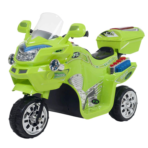 6V Electric Ride-on Motorcycle Kids 3 Wheels Ride on Car with Music, Horn and Headlights