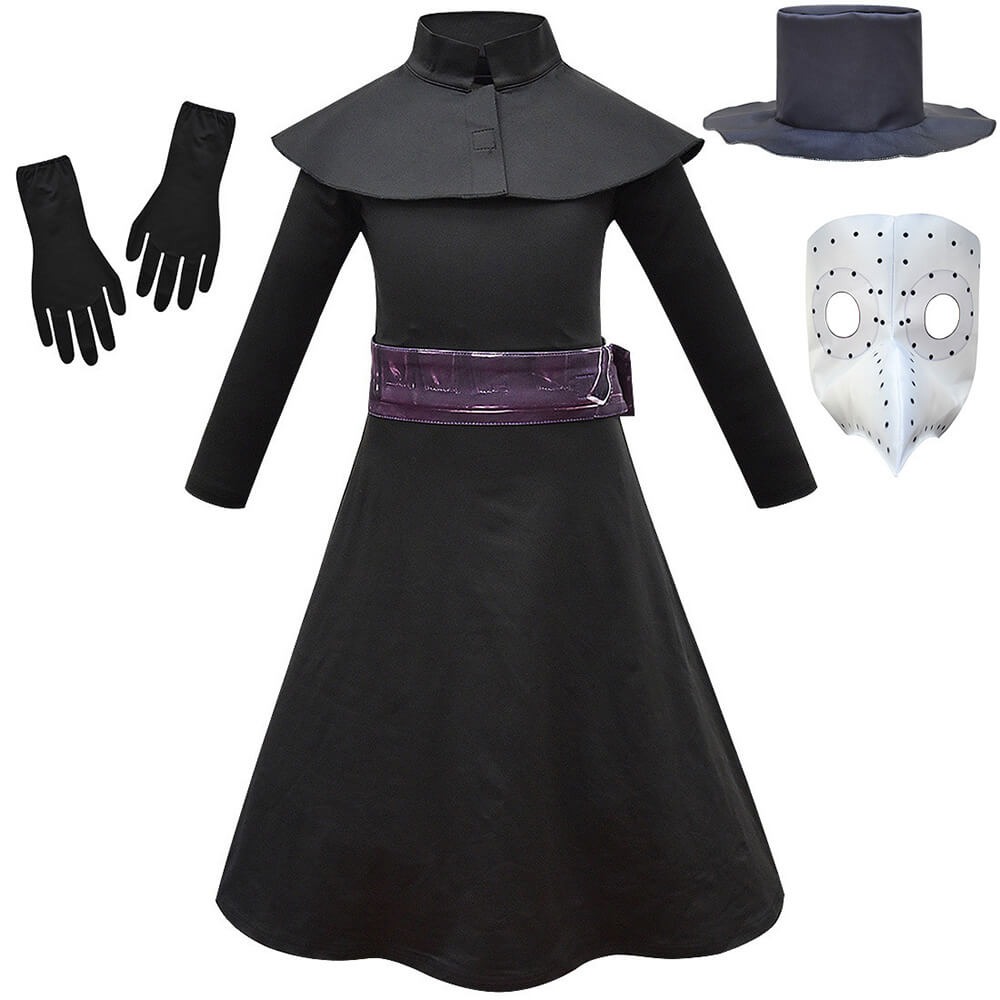 Kids Plague Doctor Costume for Kids Black Death Doctor Costume