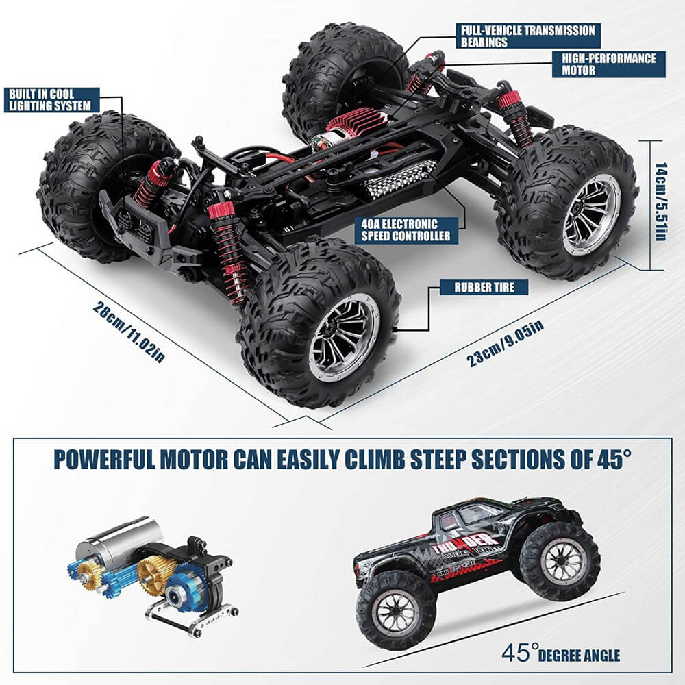 High Speed Remote Control  Racing 4WD Off Road Monster Trucks Climbing Vehicle for Kids Adults