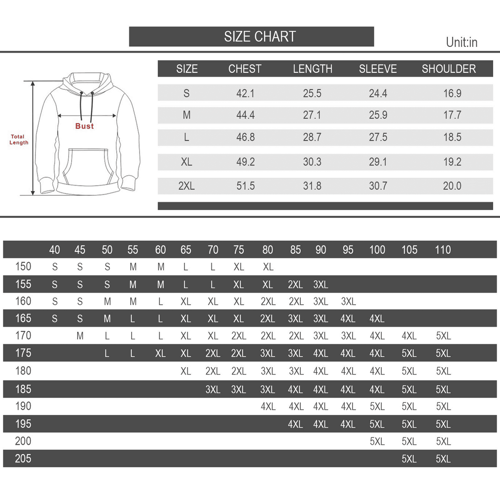 Adult Hoodie Long Sleeve Shirt Unisex Sweatshirt with Plus Size for Women/Men