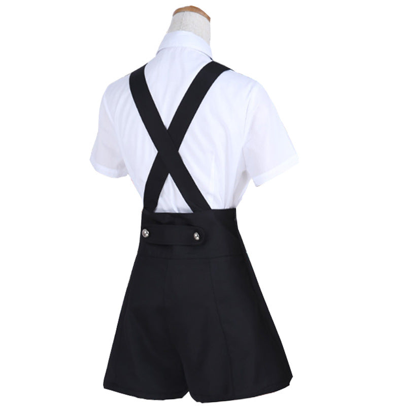 Women Teens Phosphophyllite Costume Gem Suspender Trousers Suit Diamond Outfit for Halloween Cosplay