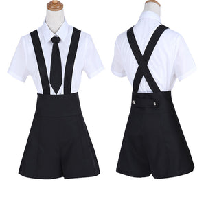 Women Teens Phosphophyllite Costume Gem Suspender Trousers Suit Diamond Outfit for Halloween Cosplay