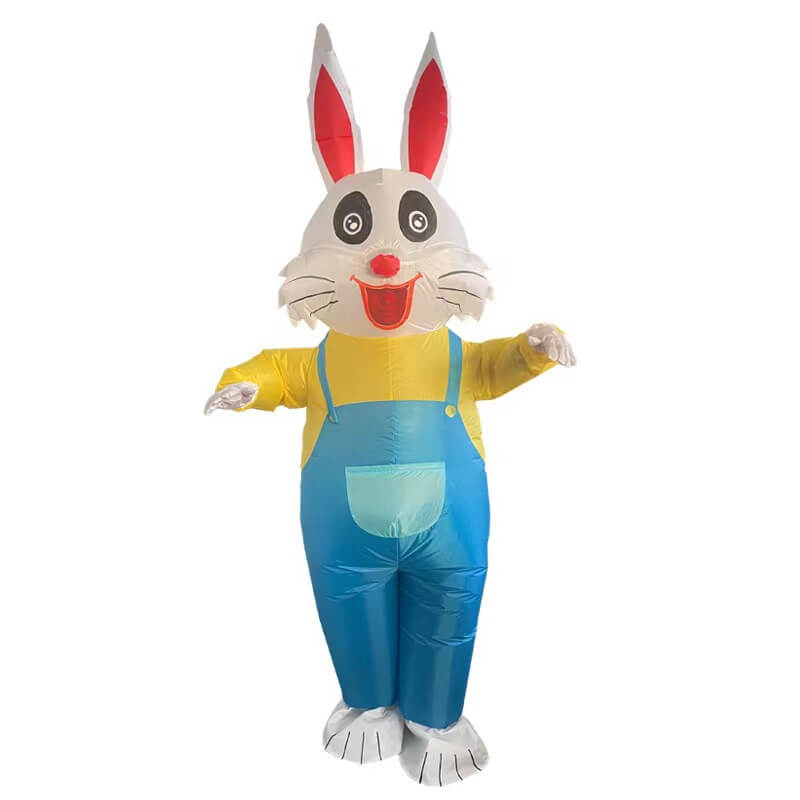 Inflatable Bunny Costume Adult Easter Rabbit Costume Unisex Air Blow-up Fancy Easter Cosplay Costume