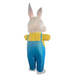 Inflatable Bunny Costume Adult Easter Rabbit Costume Unisex Air Blow-up Fancy Easter Cosplay Costume