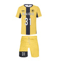 Kids Soccer Jerseys Yellow T-shirt and Shorts 2pcs Suit Sport Uniform Set for Boys and Girls