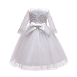 Flower Girl Dress Lace Beaded Formal Wedding Party Embroidery Ball Gown Dress