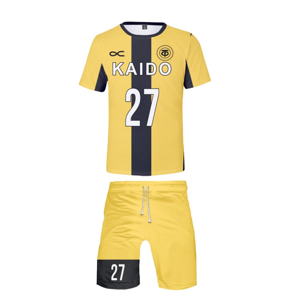 Kids Soccer Jerseys Yellow T-shirt and Shorts 2pcs Suit Sport Uniform Set for Boys and Girls
