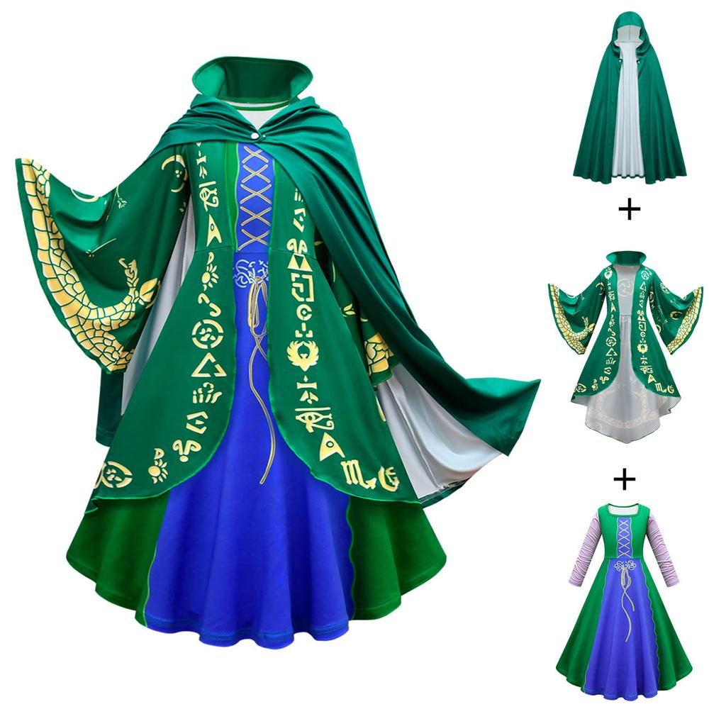 Winifred Sanderson Costume Sanderson Sisters Costumes Kids Women Halloween Cosplay Dress Up