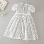 New Born Baby Girl Christening Gowns Bonnet Cape Ruffle Lace Dress