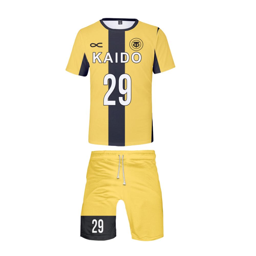 Kids Soccer Jerseys Yellow T-shirt and Shorts 2pcs Suit Sport Uniform Set for Boys and Girls
