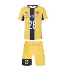 Kids Soccer Jerseys Yellow T-shirt and Shorts 2pcs Suit Sport Uniform Set for Boys and Girls