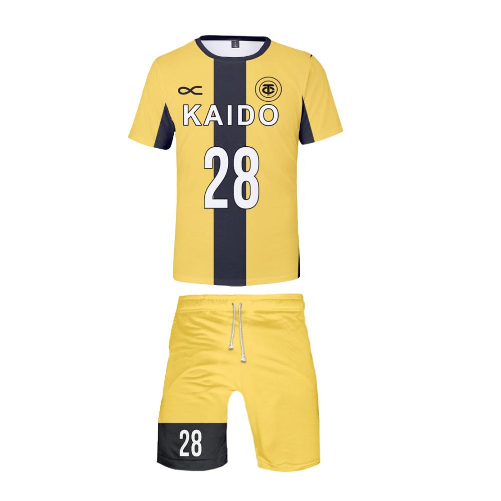 Kids Soccer Jerseys Yellow T-shirt and Shorts 2pcs Suit Sport Uniform Set for Boys and Girls