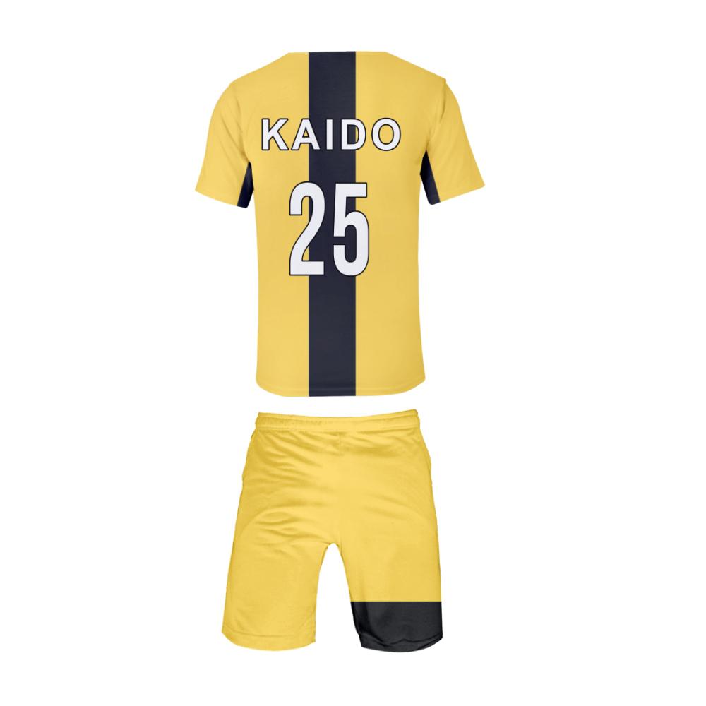Kids Aoashi Soccer Jerseys Yellow T-shirt and Shorts 2pcs Suit Sport Uniform Set for Boys and Girls