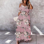 Allover Floral Print Ruffle Trim Flounce Hem Cami Dress