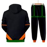 Kids Adult Hero Hooded Sweat Suit Unisex Hoodie Pants Full Set for Halloween Cosplay