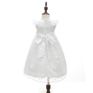 Christening Gown Baby Party Dress Baby Girl Dress and Bonnet