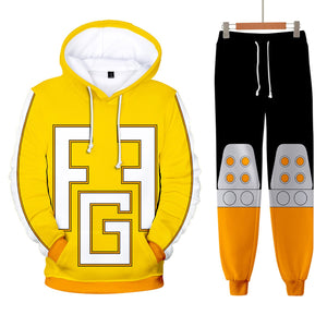 Kids Adult Hero Hooded Sweat Suit Unisex Hoodie Pants Full Set for Halloween Cosplay