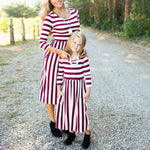 Mommy and Me Dress Fashion Striped Dress Mom Daughter Matching Outfits