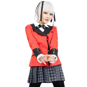 Women Kirari Momobami Cosplay Costume Teens School Uniform Gambler Outfit
