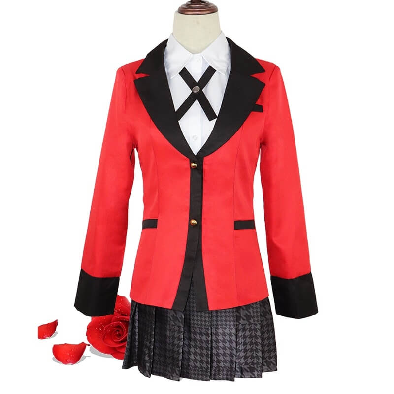 Teens Adult Yumeko Jabami Costume School Uniform Cosplay Party Outfit