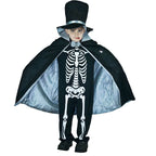 Boys Girls Halloween Scary Skeleton Suit Kids Skull Role Play Costume Corpse Bride Fancy Dress