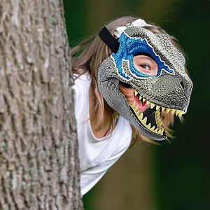 Kids Adult Dinosaur 3D Mask Breathable Latex Full Head Mask for Halloween Party Cosplay