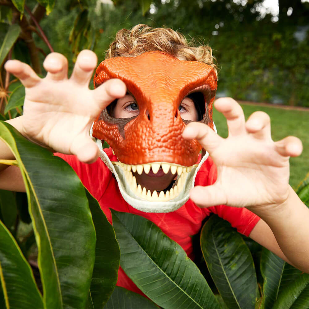 Kids Adult Dinosaur 3D Mask Breathable Latex Full Head Mask for Halloween Party Cosplay