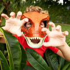 Kids Adult Dinosaur 3D Mask Breathable Latex Full Head Mask for Halloween Party Cosplay