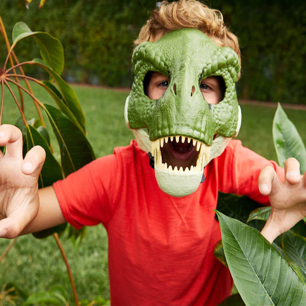 Kids Adult Dinosaur 3D Mask Breathable Latex Full Head Mask for Halloween Party Cosplay