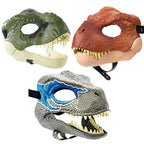 Kids Adult Dinosaur 3D Mask Breathable Latex Full Head Mask for Halloween Party Cosplay