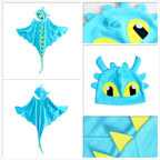 Kids Dragon Costume 3PCS Cloak Hat and Mask Dinosaur Cosplay Costume