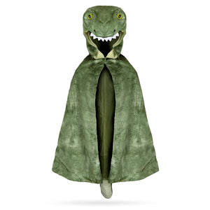Kids Dinosaur Cloak T-Rex Hooded Cape Boys Girls Halloween Cosplay Costume Dragon Robe 3-12Y