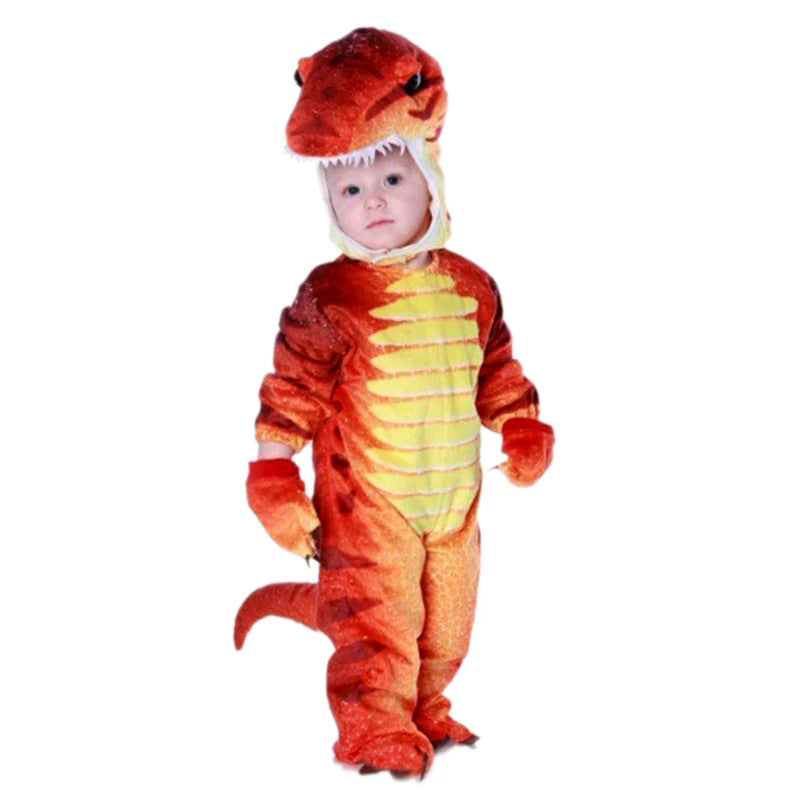 Kids Triceratops Costume Jurassic Tyrannosaurus Rex Dress Fancy Dinosaur Outfit for Halloween Party