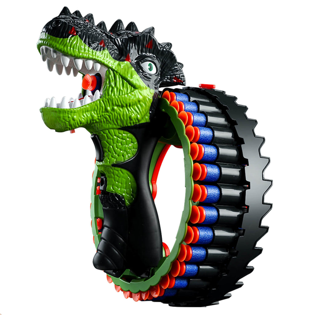 Kids Dinosaur Dart Shooting Toy with Soft Bullets High Capacity Electric Blasting Toy Gun