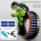 Kids Dinosaur Dart Shooting Toy with Soft Bullets High Capacity Electric Blasting Toy Gun