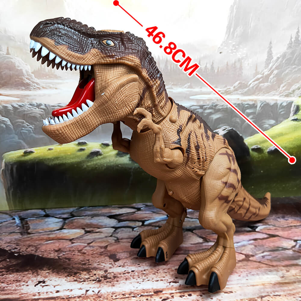 18in Dinosaur Toy Walking Spray Lay Eggs T-Rex With Light and Sound