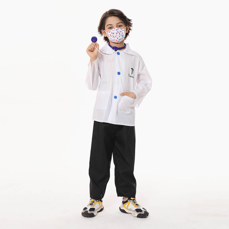 Boys Girls Pretend Play Costumes Police Doctor Nurse Chef Cosplay Costume Role Play Dress-Up Set