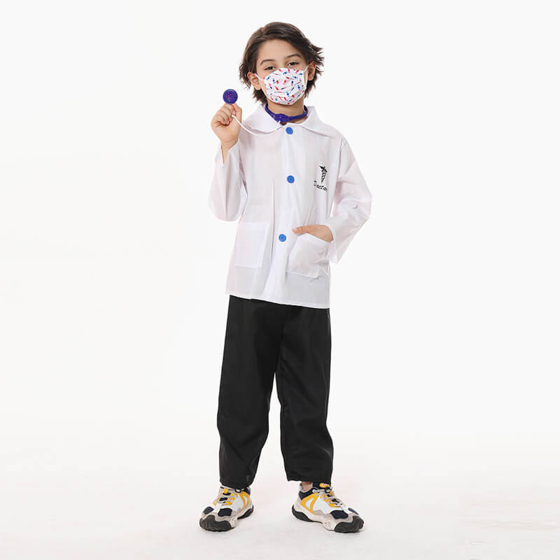 Boys Girls Pretend Play Costumes Police Doctor Nurse Chef Cosplay Costume Role Play Dress-Up Set