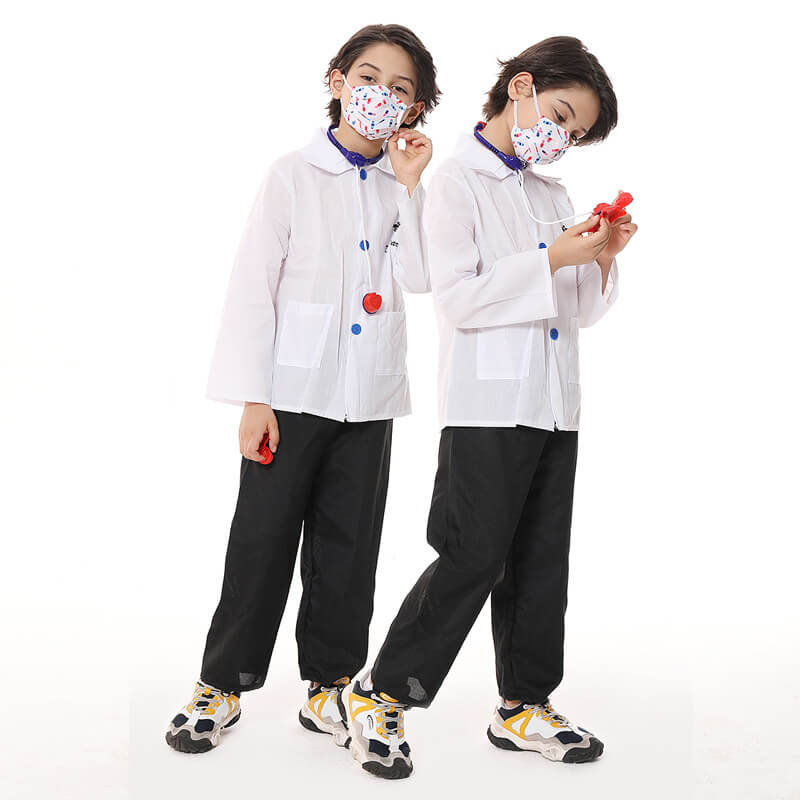 Boys Girls Pretend Play Costumes Police Doctor Nurse Chef Cosplay Costume Role Play Dress-Up Set