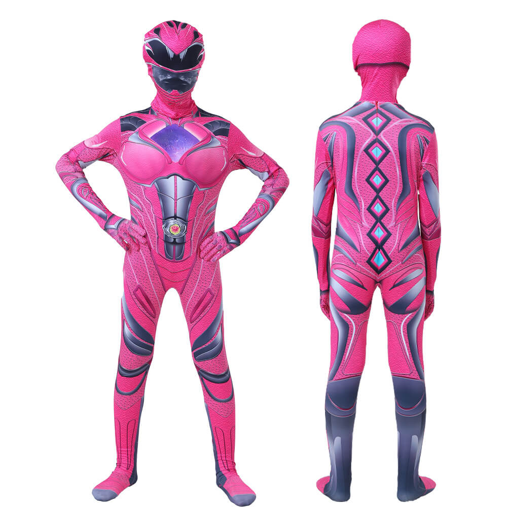 Boys Girls Dragon Rangers Costume Dino Ranger Halloween Cosplay Outfit Helmet Full Set for Age 2-14