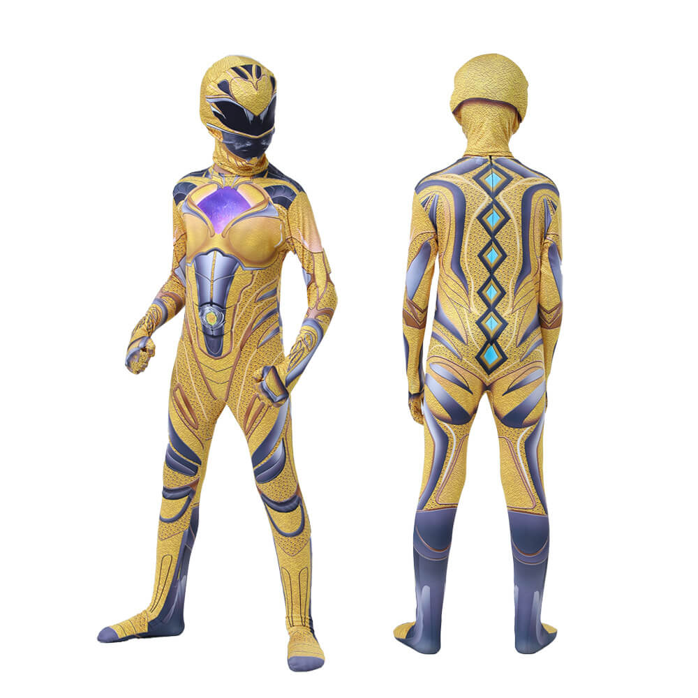 Boys Girls Dragon Rangers Costume Dino Ranger Halloween Cosplay Outfit Helmet Full Set for Age 2-14