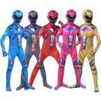Boys Girls Dragon Rangers Costume Dino Ranger Halloween Cosplay Outfit Helmet Full Set for Age 2-14