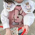 Kids Easter Costume Bunny Short sleeve Sweater and Shirt 2pcs Clothes Set Girls Cute Bunny Outfit