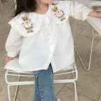 Kids Easter Costume Bunny Short sleeve Sweater and Shirt 2pcs Clothes Set Girls Cute Bunny Outfit