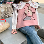 Kids Easter Costume Bunny Short sleeve Sweater and Shirt 2pcs Clothes Set Girls Cute Bunny Outfit