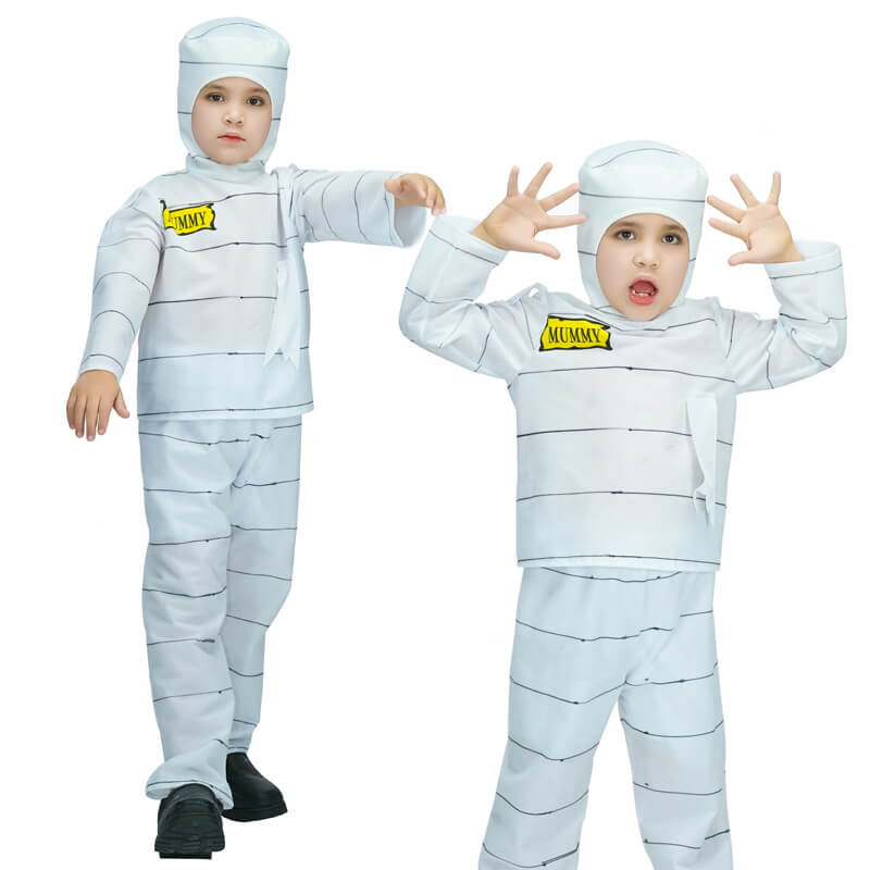 Children Halloween Cosplay Costume Under Wraps Boys Girls Ghost Horror Outfit for Halloween Party