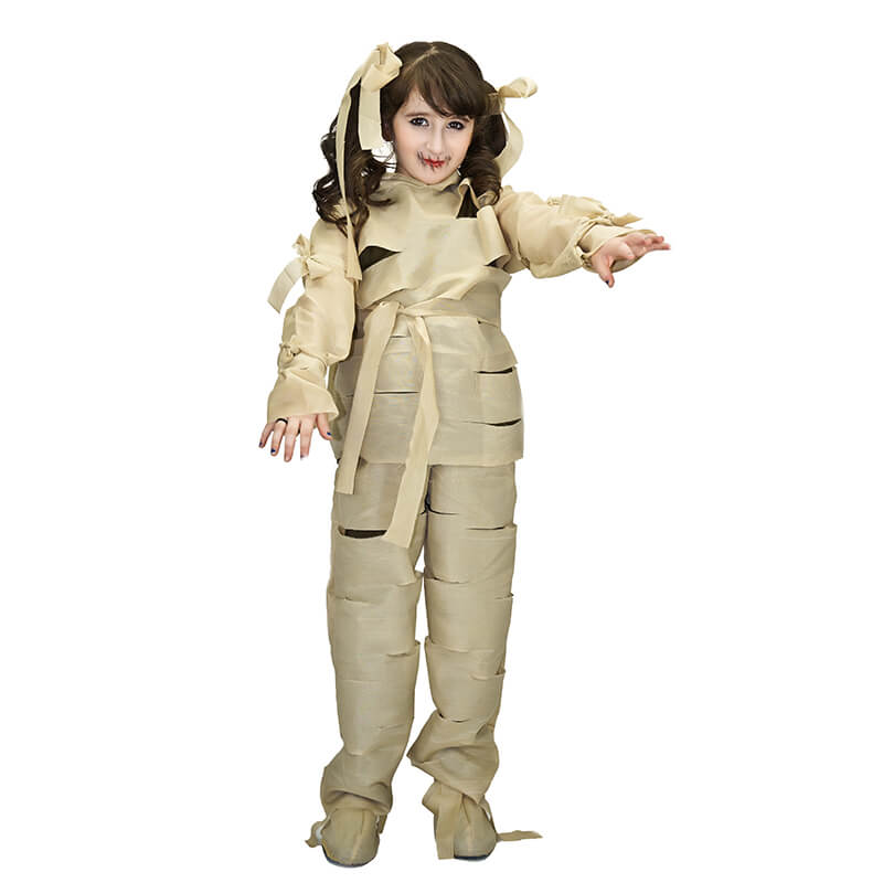 Children Halloween Cosplay Costume Under Wraps Boys Girls Ghost Horror Outfit for Halloween Party